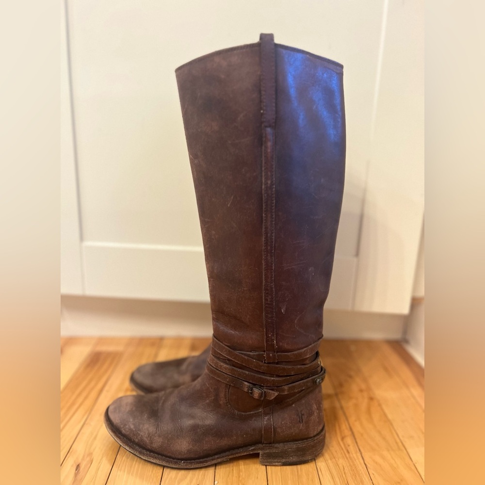Frye Shirley Riding Plate Knee-High Boots